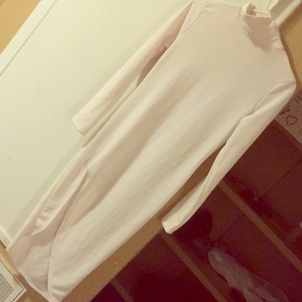 White Turtleneck Dress